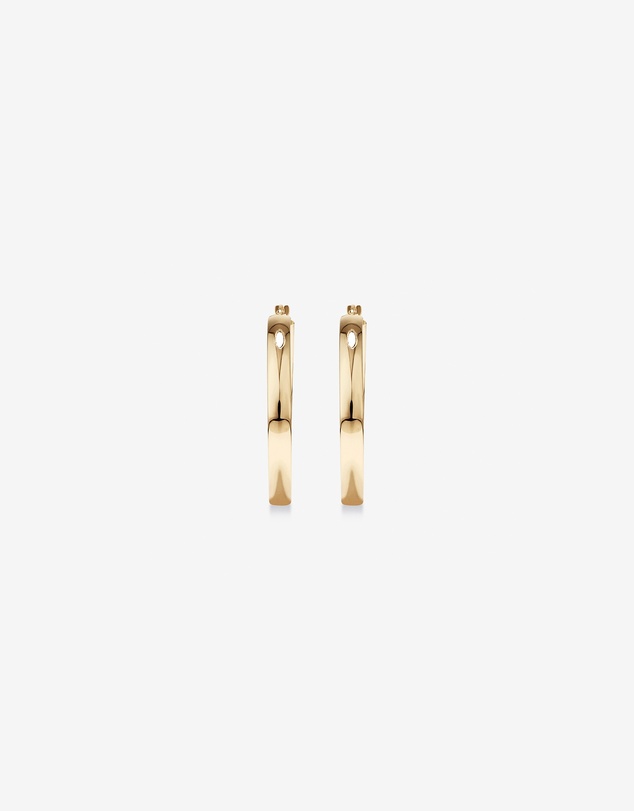 Michael Hill - 30mm Rounded Flat Hoop Earrings in 10kt Yellow Gold