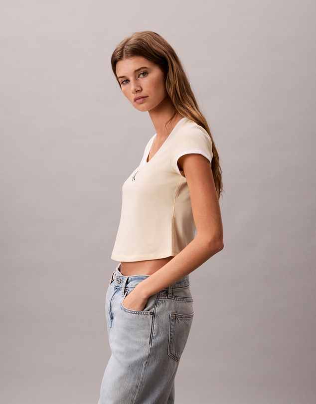 Calvin Klein Jeans - Monologo Scoopneck Baby Tee