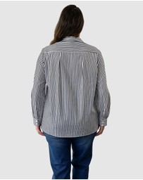 Love Your Wardrobe - Ella Stripe Button-Up Shirt