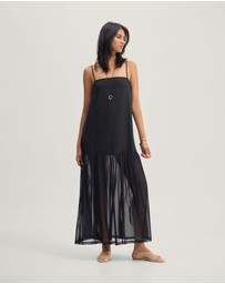 Oxford - Kristel Linen And Mesh Dress