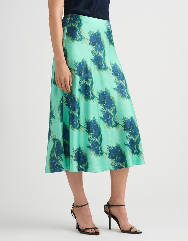 David Lawrence - Cara Satin Midi Skirt