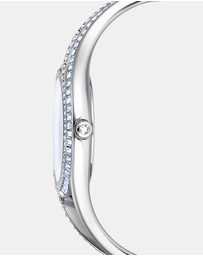 Swarovski - Hyperbola Bangle Watch, Swiss Made, Metal Bracelet, Blue, Stainless Steel