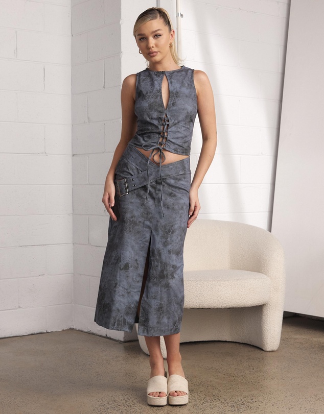 Dazie - Painted Dreams Midi Skirt
