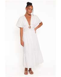 Petal & Pup - Edel Short Sleeve Maxi Dress - White