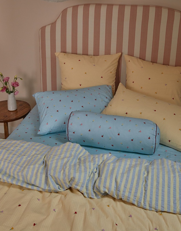 Mosey Me - Forget Me Not Embroidered Quilt Cover