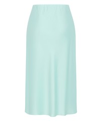 City Chic - Plus Size Miranda Satin Midi Skirt - spearmint