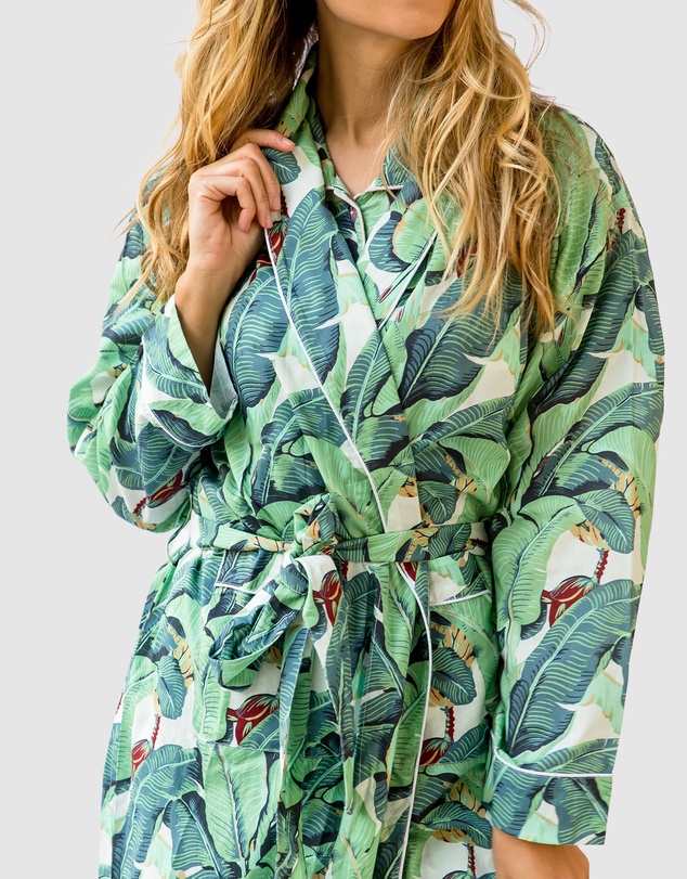 Sant And Abel - Women's Martinique® Green Banana Leaf Robe