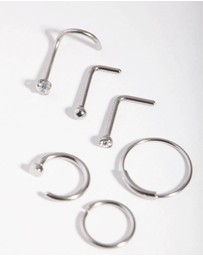 Lovisa - Surgical Steel Nail Nose Ring 6-Pack