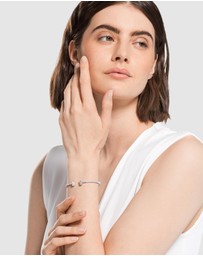 Swarovski - Mesmera cuff, Mixed cuts, White, Rhodium plated