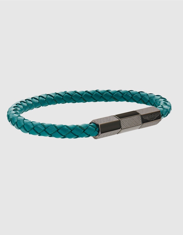 Aston Martin - TKS Gun and Podium Green Braided Leather Bracelet