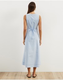 Atmos&Here - Cara Contrast Bind Midi Dress