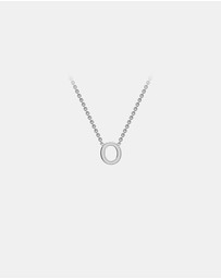 Zoe Olivia - 9K White Gold Initial O Necklace