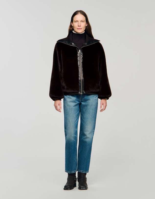 Sandro - Blake Faux Fur Coat