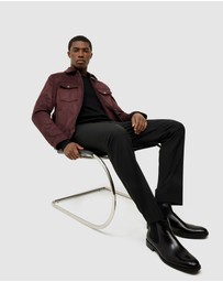 Politix - Reece Faux Suede Trucker Jacket