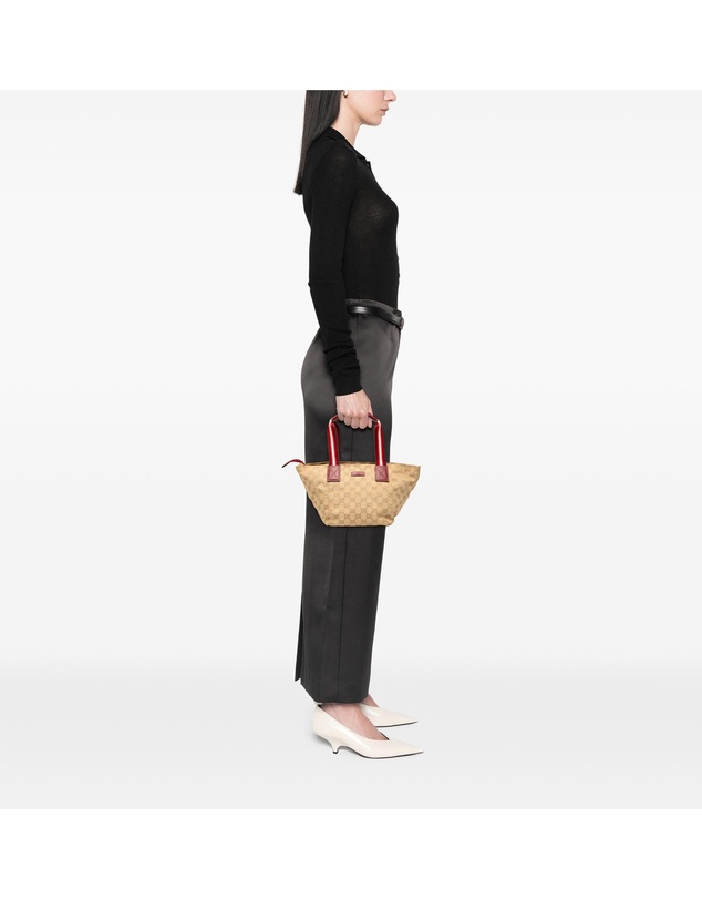 Pre-Loved by Azura Reborn - Pre-Loved GG Canvas Web Handbag
