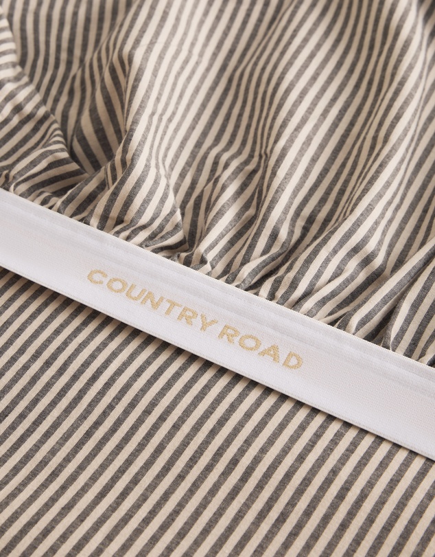 Country Road - Brae Australian Cotton Stripe Queen Fitted Sheet