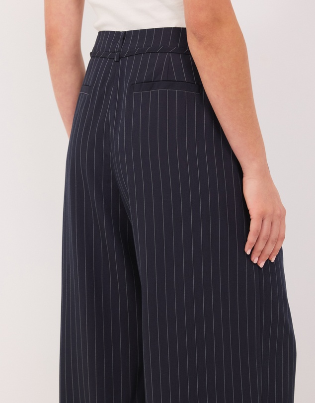 Calli - Rhode Pinstripe Wide Leg Pants