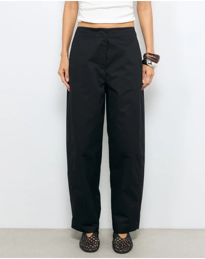 AERE - Organic Cotton Barrel Leg Trousers