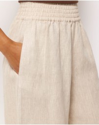AERE - Tori Cropped Linen Pants