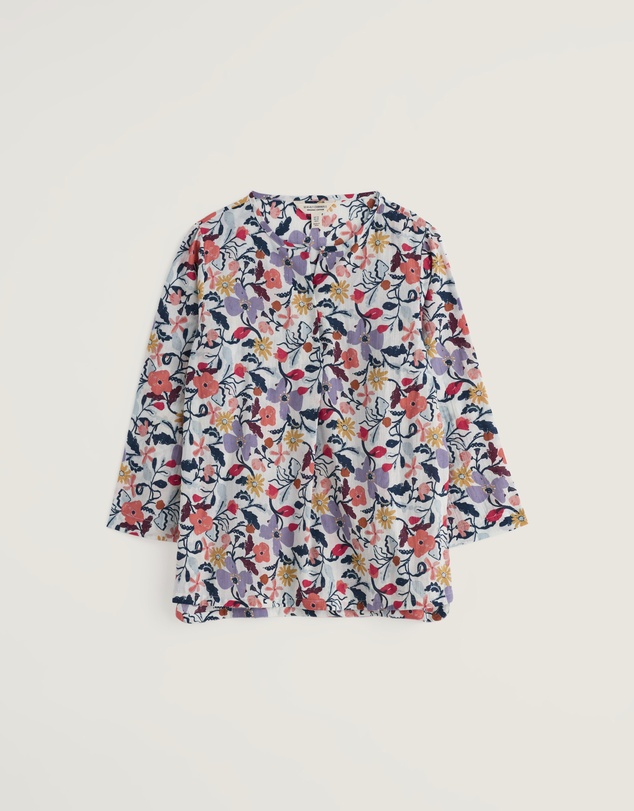 Seasalt - Watercolour Sketch 3/4 Sleeve Top in GOTS-Certified Organic Cotton