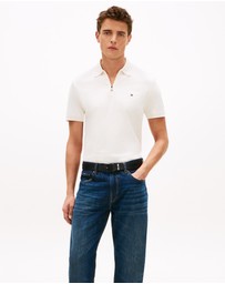 Tommy Hilfiger - Regular Fit Interlock Knit Zip Polo Shirt