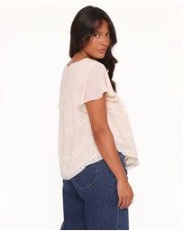 Petal & Pup - Galatea Lace Insert Top - Cream