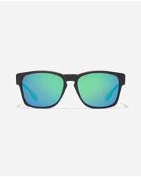 Hawkers Co - HAWKERS - Polarized Black Emerald CORE RAW Sunglasses for Men and Women UV400