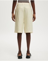 Cotton On - Luxe Linen Bermuda Shorts