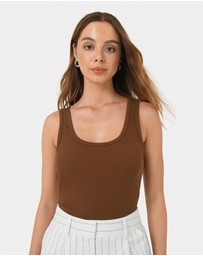 Forcast - Devin Ribbed Singlet Top