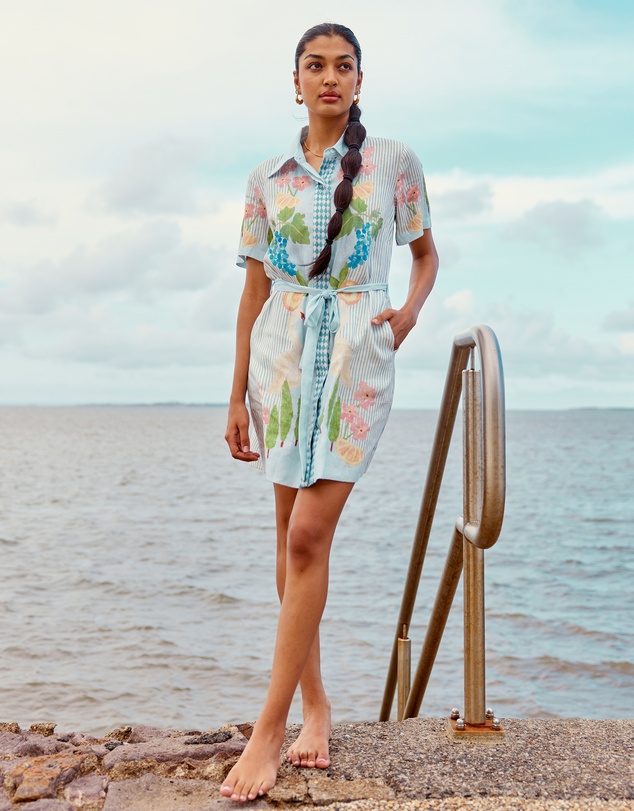 SMWR. by The Somewhere Co - Swan Lake Mini Shirt Dress