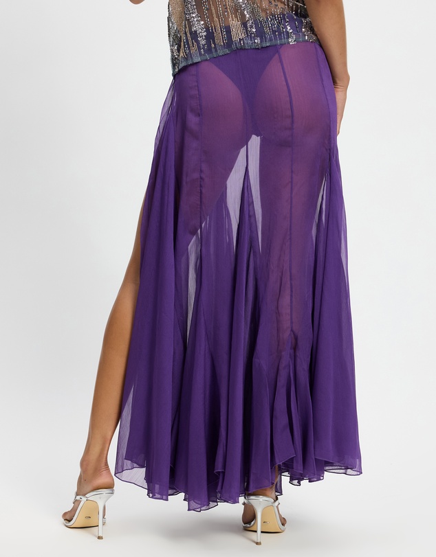 Jaded London - Godet Maxi Skirt With Tie