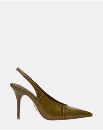 Steve Madden - Andromeda Green Croco Heels