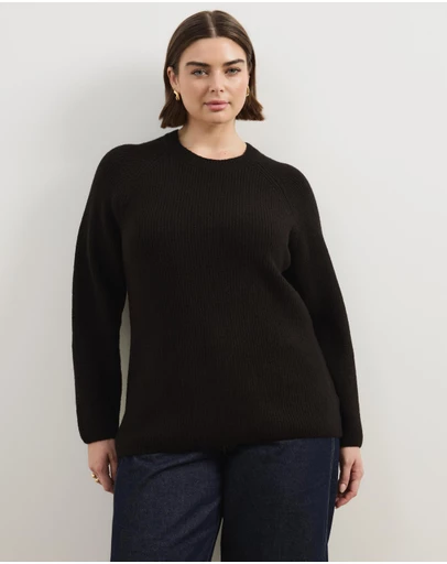 Atmos&Here Curvy - Saylor Long Sleeve Knit Jumper