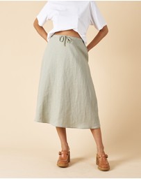 CAMIXA - Maddie Linen Midi Skirt