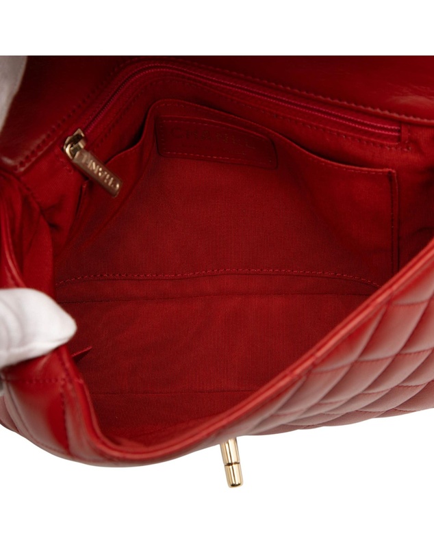 Pre-Loved by Azura Reborn - Pre-Loved CC Quilted Calfskin Ruffle Strap Flap