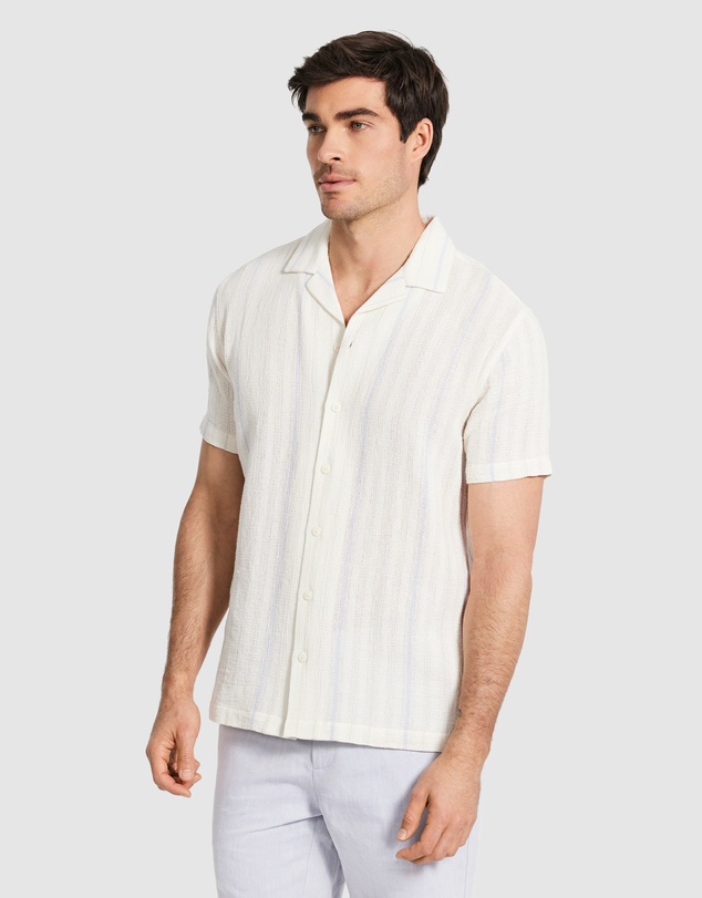 Tarocash - Delos Stripe Textured Shirt