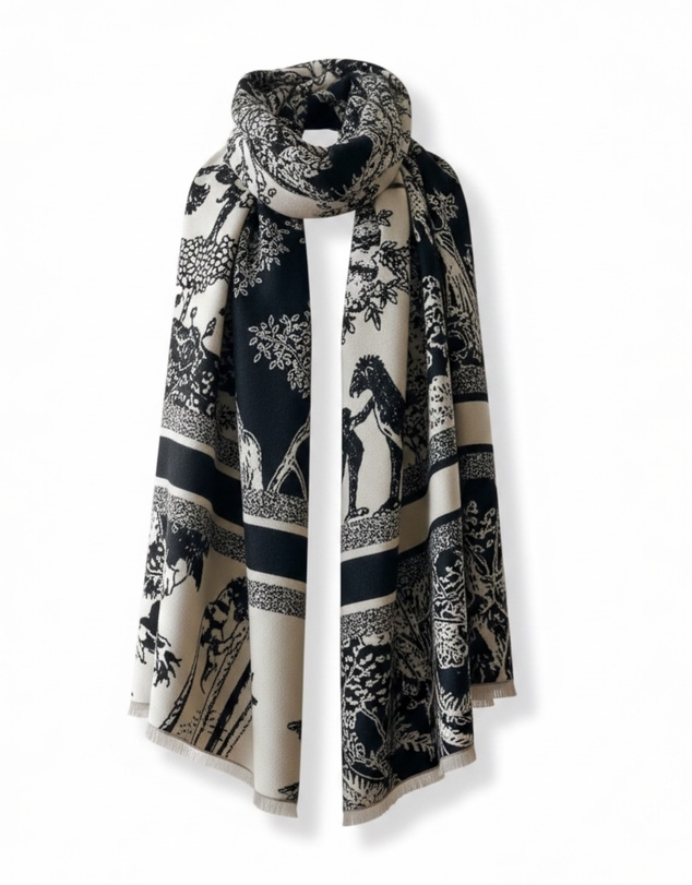 Mossée - Kelly Forest-Print Wool Shawl