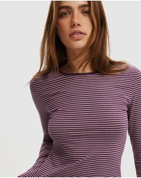 Cotton On - Longline Crew Long Sleeve Top