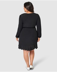 Sunday In The City - Titanium Wrap Dress