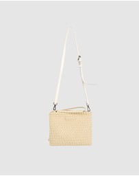 Chuchka - Woven Neoprene Double Pouch Bag Beige