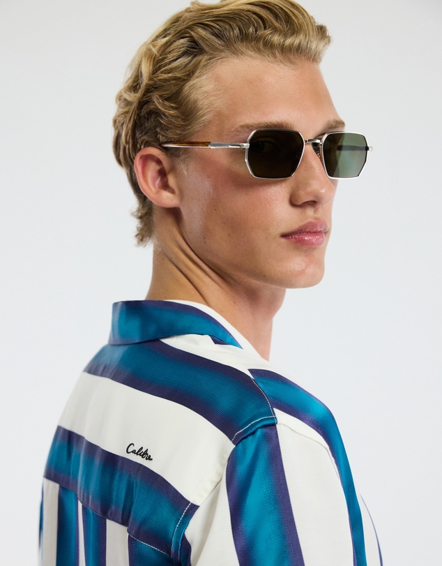 Calibre - Ombre Stripe Short Sleeved Shirt Pacific