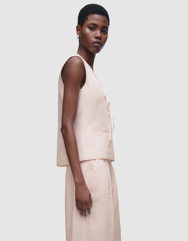 COS - Linen-Blend Tie-Front Waistcoat