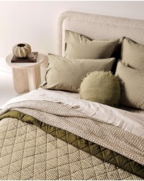 Aura Home - Mini Gingham Standard Pillowcase