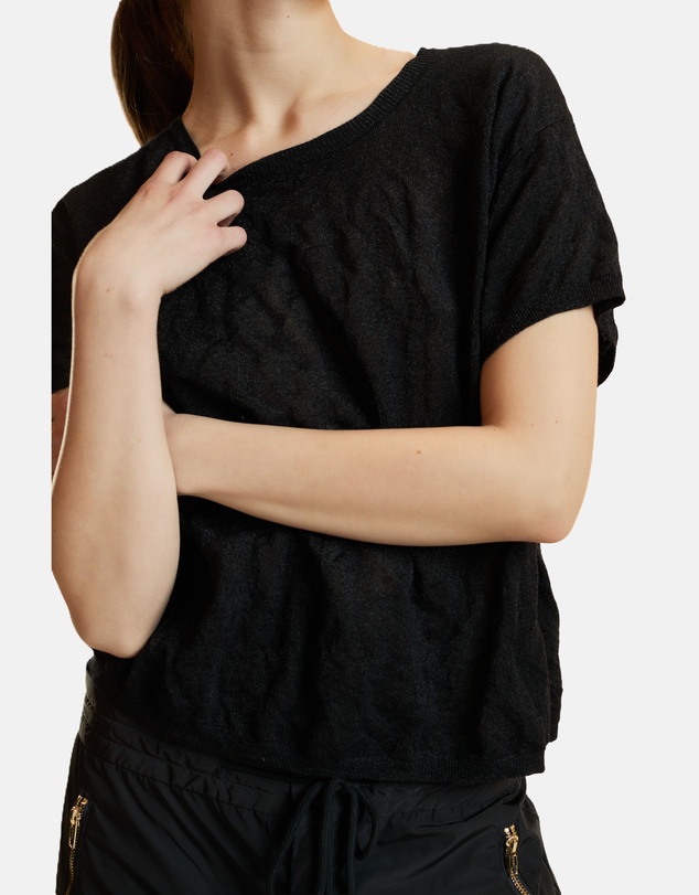 Cynthia Rowley - Crinkle Knit Short Sleeve Top