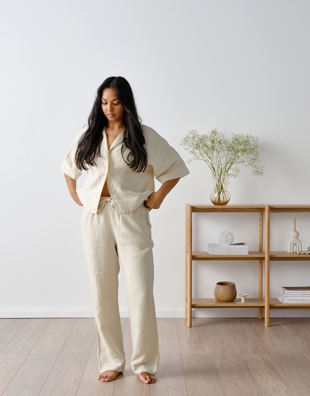 Linen House - Nimes Pure Linen Wide-Sleeved Shirt