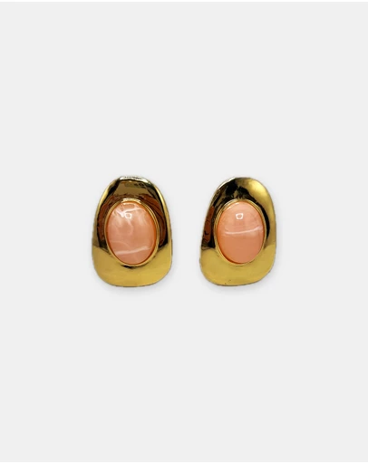 Izoa - Isadora Statement Stud Earrings Pink