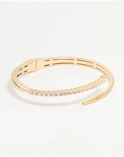 Lovisa - Gold Diamante Hinge Bangle