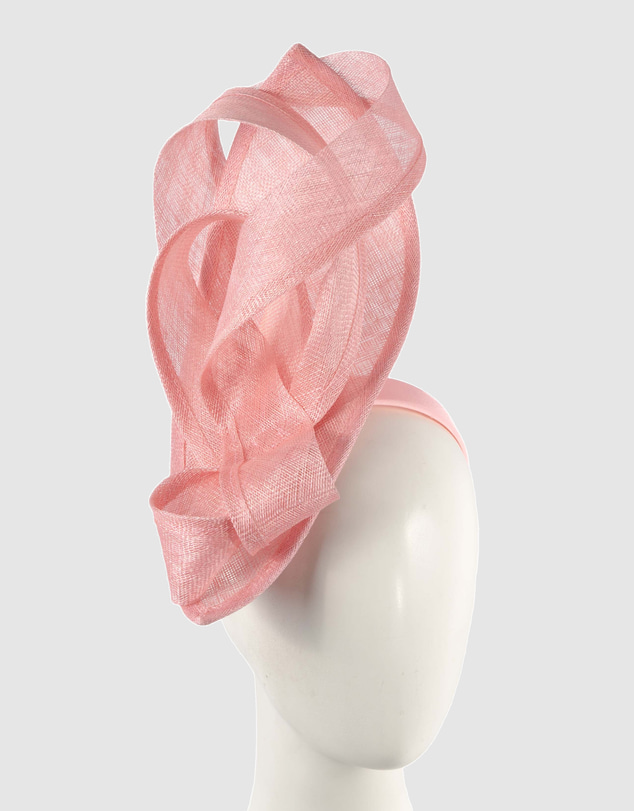 Max Alexander - Tall Pink Sinamay Fascinator Headband