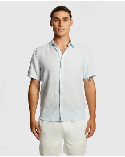 yd. - Lewis Pure Linen Shirt