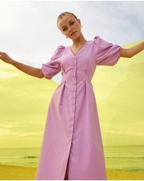 Pasduchas - Vera Button Midi Dress